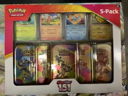 Pokemon Scarlet & Violet 151 (5 Pack) Mini Tins w/4 Promo Costco Bundle Sealed - Image 1