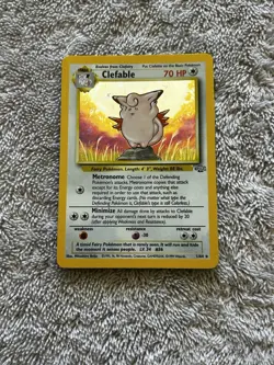 Pokemon TCG Clefable Holo Unlimited Rare Card Jungle Base Set 1/64 - Image 1