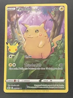 Pokemon TCG Pikachu 005/025 Celebrations 60 HP Holo Rare English - Image 1