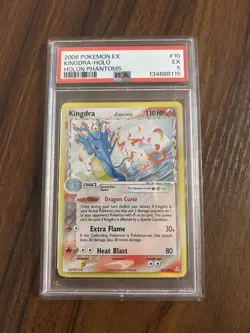 Pokemon Kingdra ex Delta Species Holon Phantoms 10/110 Holo Rare PSA 5 - Image 1