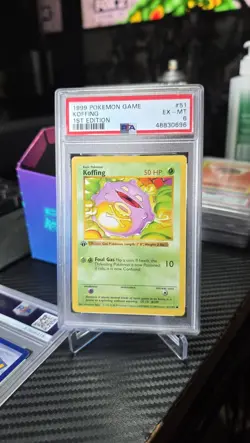 Pokemon Base Set 1st Edition, PSA 6 Koffing 1999 Pokemon Game Cert#48830696 - Image 1