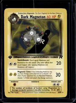 2000 Pokemon Team Rocket First Edition Dark Magneton #28/82 - Image 1