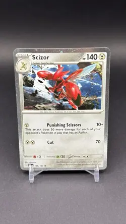 Scizor Cosmos Holo Rare 141/197 Obsidian Flames Promo Pokemon TCG SV03 NM - Image 1