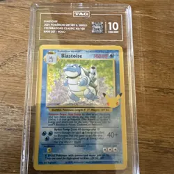 2021 Pokemon Celebration Classic Collection BLASTOISE - Holo Rare #2/102 TAG 10 - Image 1