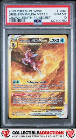 2023 Pokemon Sword And Shield Crown Zenith #GG67 Palkia Vstar PSA 10 - Image 1