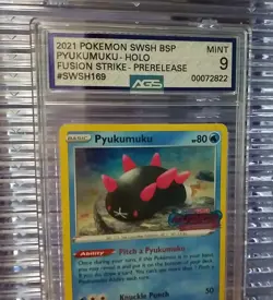 Pyukumuku SWSH169 Holo 2021 Prerelease Pokemon Black Star Promo AGS Mint 9 - Image 3
