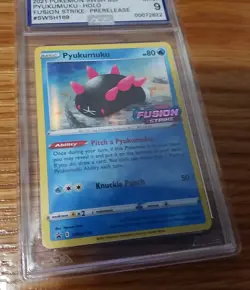 Pyukumuku SWSH169 Holo 2021 Prerelease Pokemon Black Star Promo AGS Mint 9 - Image 4