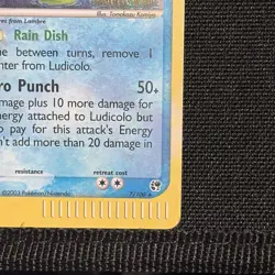 Ludicolo 7/100 Holo Rare Pokemon ex Sandstorm LP with SWIRL - Image 5