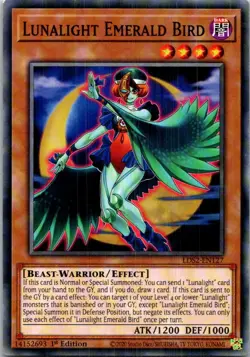 Lunalight Emerald Bird LDS2-EN127 Yu-Gi-Oh! 1st Edition Light Play - Image 1