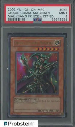 2003 Yu-Gi-Oh! Magician's Force 1st Edition #068 Chaos Command Magician PSA 9 - Image 1
