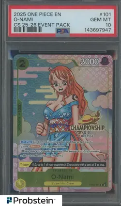 2025 One Piece EN CS 25-26 Event Pack #101 O-Nami PSA 10 GEM MINT #2 - Image 1