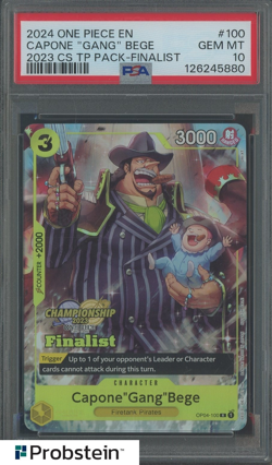 2024 One Piece EN 2023 CS TP Pack Finalist #100 Capone "Gang" Bege PSA 10 - Image 1