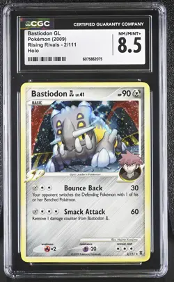 CGC 8.5 Bastiodon GL 2009 Rising Rivals 2/111 Holo Pokemon Card - Image 1