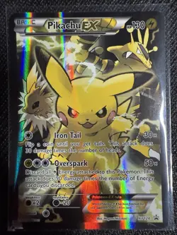 Pokemon Pikachu EX Full Art Holo Promo XY124 Black Star XY Trading Card - Image 1