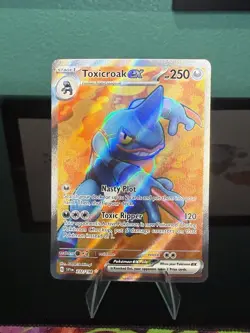 Pokemon TCG Toxicroak EX Scarlet & Violet Base Set Holo Ultra Rare Card 232/198 - Image 1