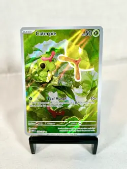 Pokemon TCG Caterpie 172/165 Scarlet & Violet 151 Holo Illustration Rare Card - Image 1