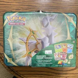 Pokemon Collector Chest Tin Arceus Rowlet Cyndaquil Oshawott Foil Cards - Image 1