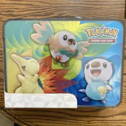 Pokemon Collector Chest Tin Arceus Rowlet Cyndaquil Oshawott Foil Cards - Image 2
