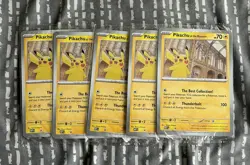 5x Pikachu At The Museum Promo Cards Rare Pokemon Card TCG Bundle BRAND NEW - Image 1