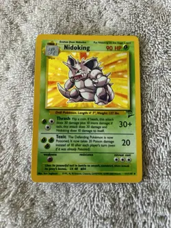 Pokemon TCG Nidoking Base Set 2 Holo Unlimited Rare Card - Image 1