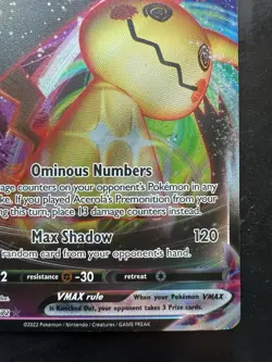 Pokemon Mimikyu VMAX Holo Ultra Rare TCG Card Brilliant Stars 069/172 (NM) - Image 5