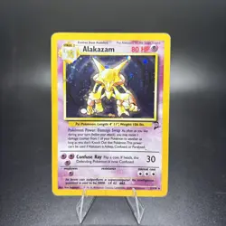 Pokemon Alakazam Base Set Holo Unlimited Rare Card 1/130 1999-2000 HP DMG -g - Image 1