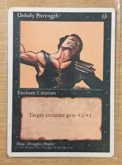 1995 MAGIC THE GATHERING 4TH EDITION UNHOLY STRENGTH TD25 - Image 1
