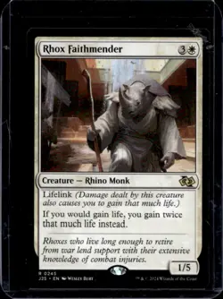 2024 Magic MTG Foundations Rhox Faithmender Rare Jumpstart #0245 - Image 1