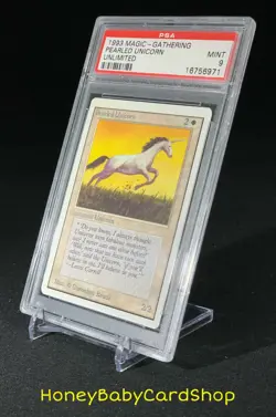 MTG Unlimited Edition 1993 Pearled Unicorn PSA 9 Mint Old School 93/94 - Image 3