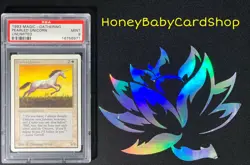 MTG Unlimited Edition 1993 Pearled Unicorn PSA 9 Mint Old School 93/94 - Image 4