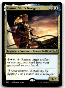 MTG Commander: Kamigawa: Neon Dynasty #139 Hanna, Ship's Navigator NM - Image 1