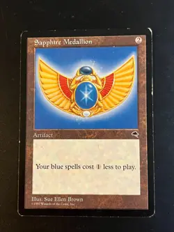 MTG -Sapphire Medallion - Tempest - Magic the Gathering - LP - Image 1