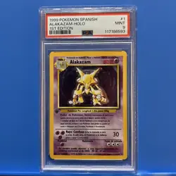 1999 Pokemon Spanish Base Set Alakazam Holo - 1st Edition - PSA 9 (Mint) - Image 1