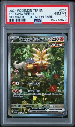 Gouging Fire EX 204/162 Special Illustration Rare Pokemon PSA 10 *629 - Image 1