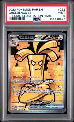 Gholdengo EX 252/182 Special Illustration Rare Pokemon PSA 9 *577 - Image 1