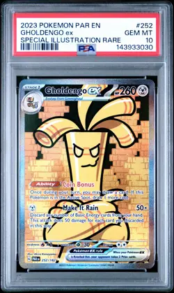 Gholdengo EX 252/182 Special Illustration Rare Pokemon PSA 10 *030 - Image 1