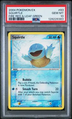 2004 POKEMON EX FIRE RED & LEAF GREEN #83 SQUIRTLE PSA 10 - Image 1