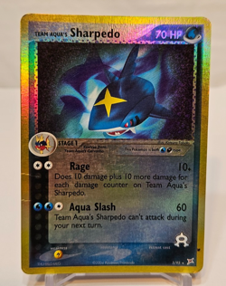 Team Aqua's Sharpedo 5/95 Reverse Holo Rare Ex Team Magma Team Aqua Pokemon 1253 - Image 1