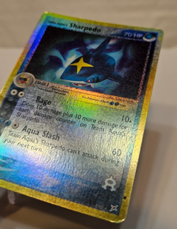 Team Aqua's Sharpedo 5/95 Reverse Holo Rare Ex Team Magma Team Aqua Pokemon 1253 - Image 2