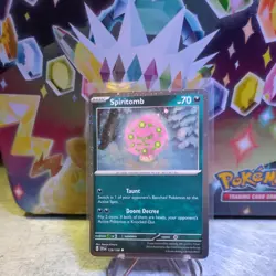 Pokemon Scarlet & Violet Spiritomb 129/198 Cosmos Holo Exclusive NM - Image 1