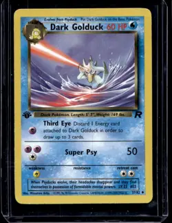 2000 Pokemon Team Rocket First Edition Dark Golduck #37/82 - Image 1