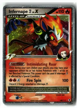 Infernape E4 LV.X ⭐ 108/111 Holo Rare LV.X Rising Rivals 2009 Pokemon LP/MP - Image 1