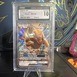 Pokemon Tauros GX 100/149 SM Base Set Ultra Rare Holo CGC 10 2017 - Image 1