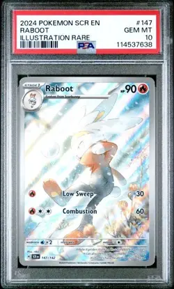 2024 POKEMON SCR EN-STELLAR CROWN #147 RABOOT ILLUSTRATION RARE - PSA 10 - Image 1