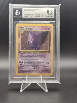 1999 Pokemon Fossil 1st Edition #05 Gengar BGS 8.5 - Image 1