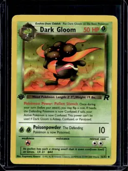 2000 Pokemon Team Rocket First Edition Dark Gloom #36/82 - Image 1