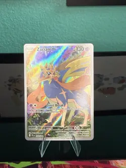 Pokemon TCG Zacian 100/94 Phantasmal Flames Illustration Rare NM - Image 1