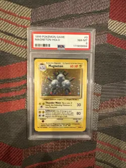 1999 Pokemon Game 9/102 - Magneton-Holo PSA 8 - Image 1