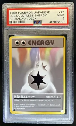 1999 Pokemon Japanese Bulbasaur Deck Double Colorless Energy #23 PSA 9 MINT - Image 1