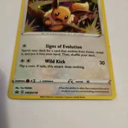 Pokemon TCG Eevee SWSH118 SWSH Black Star Promos Holo Brilliant Stars NEAR MINT - Image 5